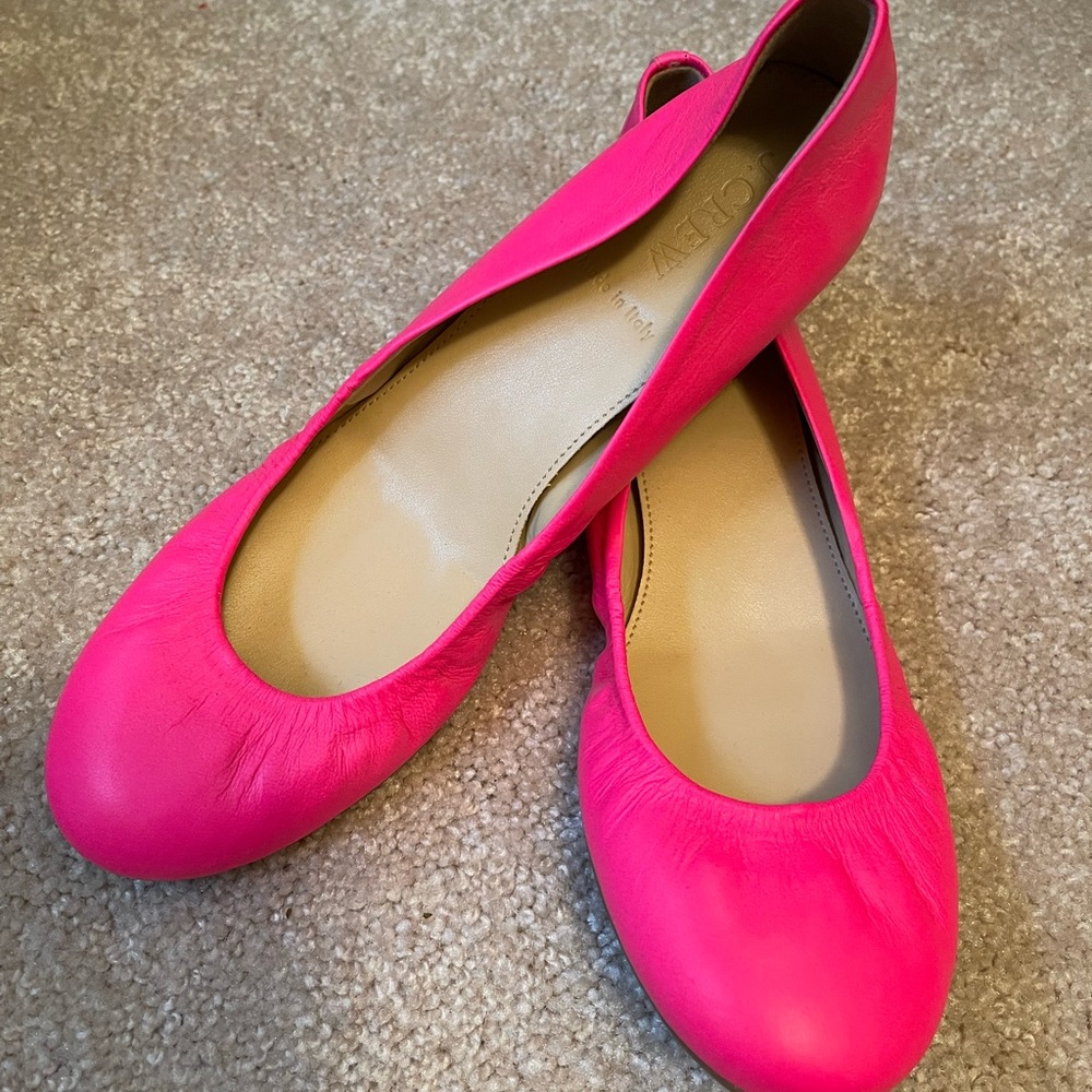 Jcrew Womens bright pink flats